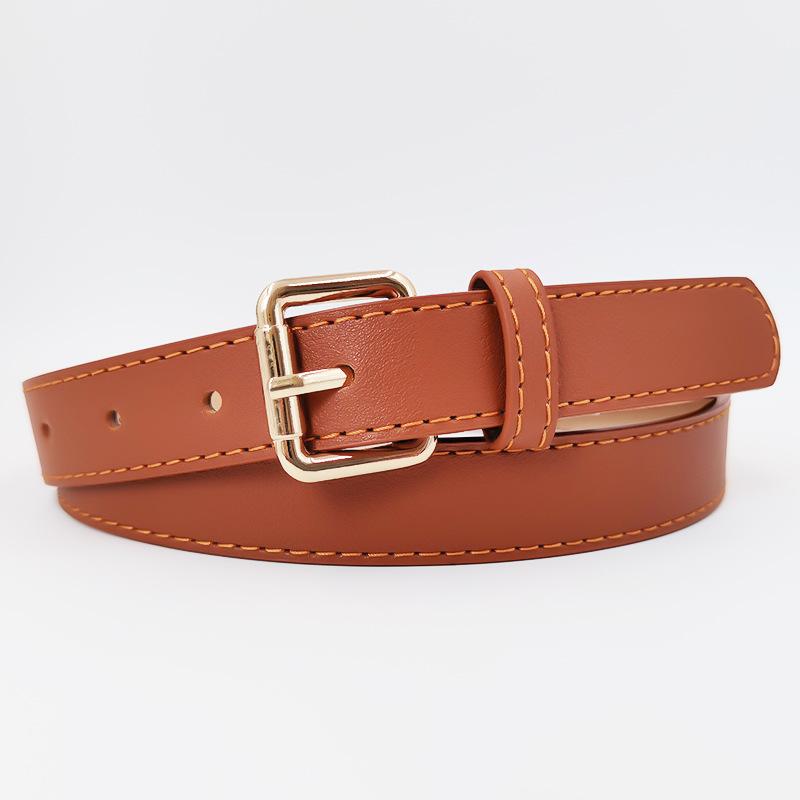 

New Simple Women s Belt Korean Versatile PU Pin Buckle Belt Trendy and Fashionable Jeans Belt 105cm