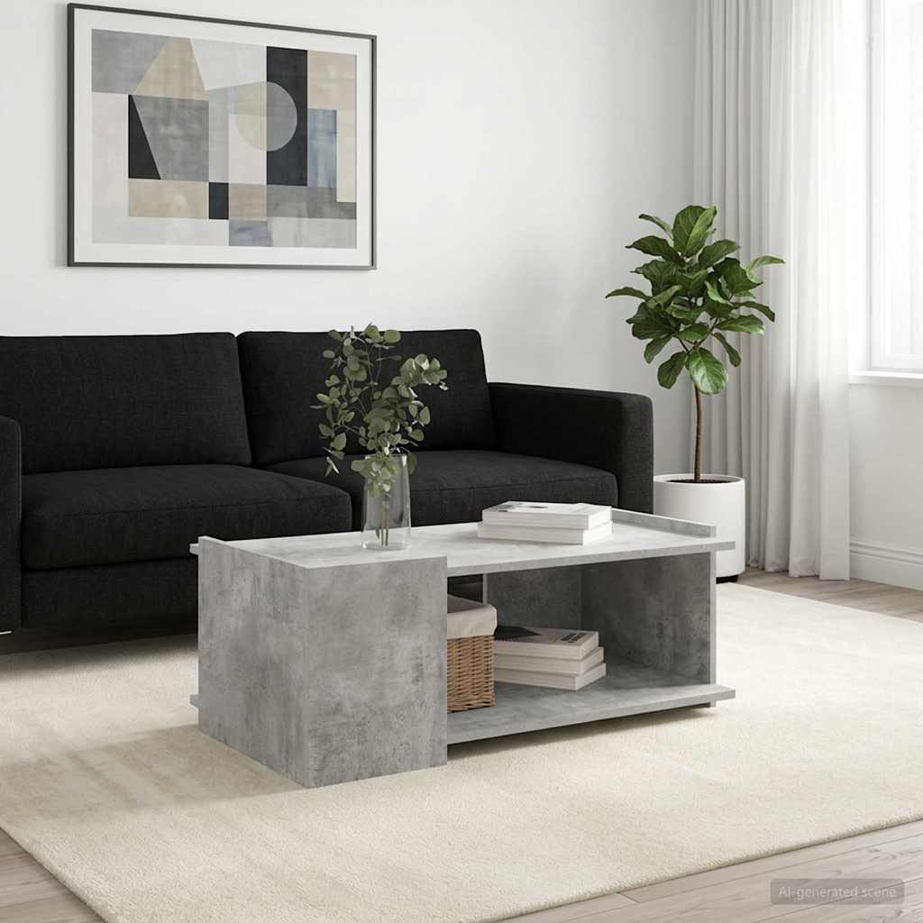 Coffee Table Concrete Grey 90 x 50 x 33 cm Engineered Wood