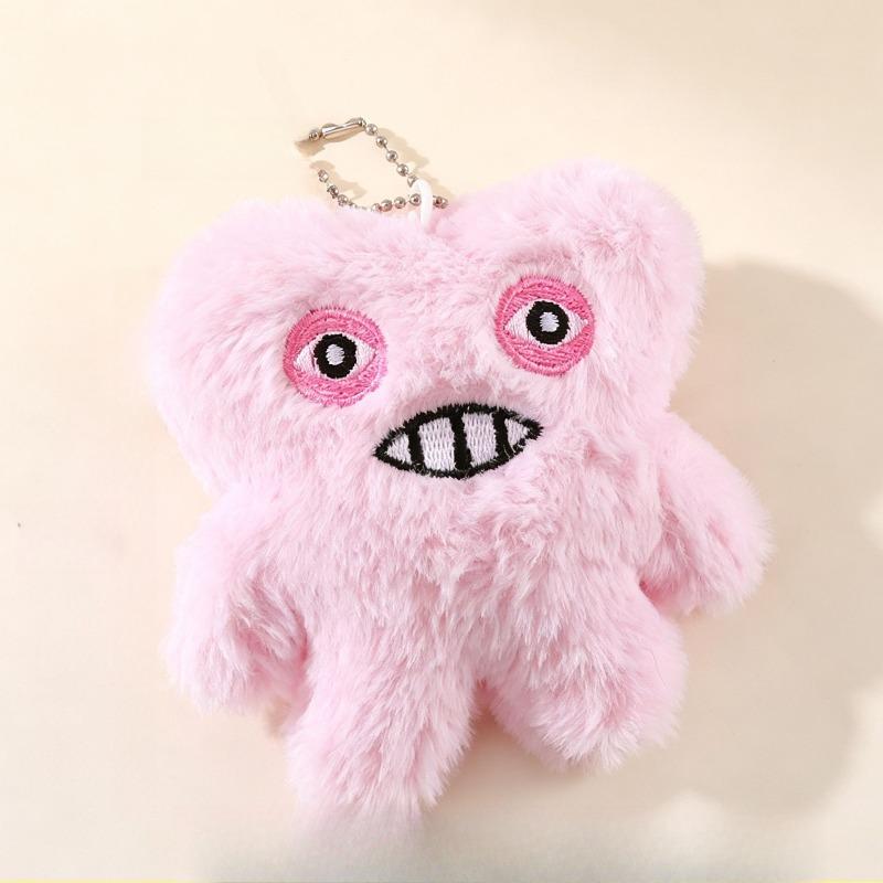 New Plush Funny Doll Keychain Animation Peripheral Kawaii Creative Ugly Cute Bag Charm Keychain Pendant Accessories Gift