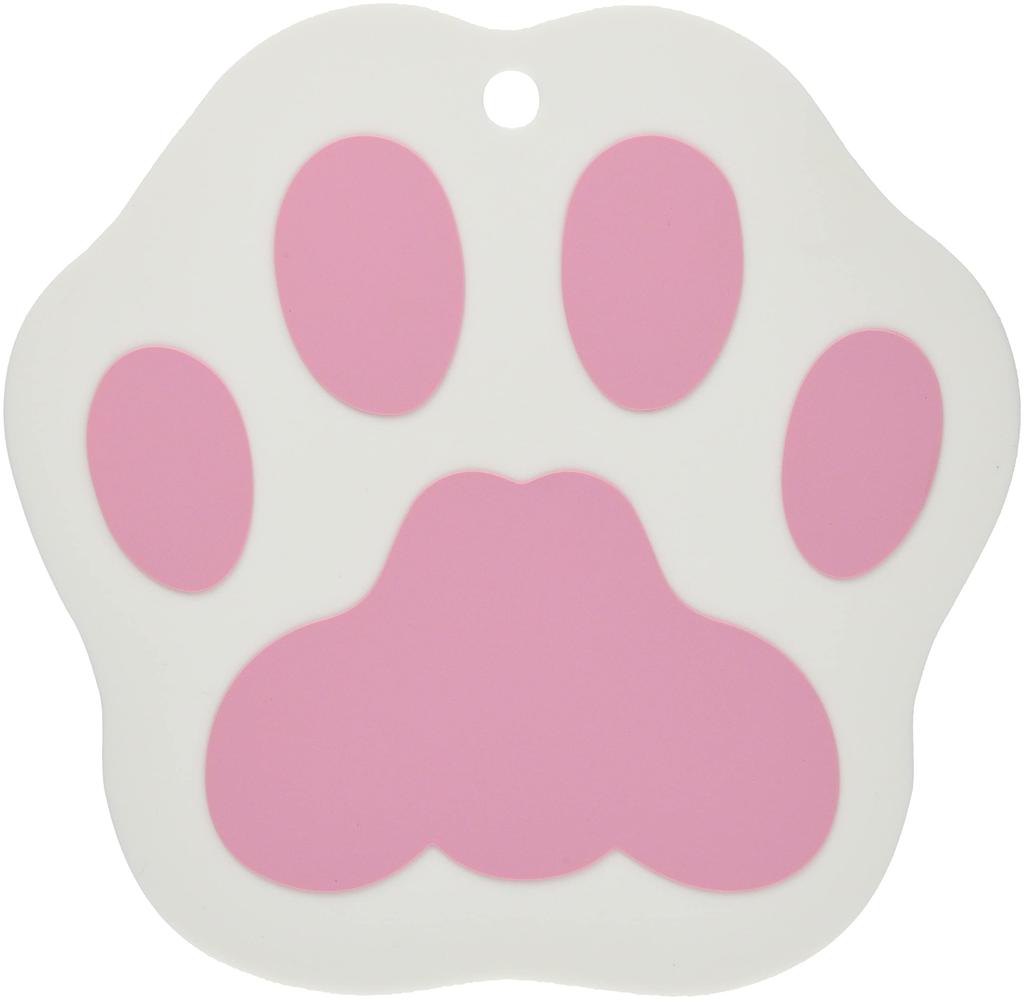 Onishi Ken Seihan White Paw Print Silicone Trivet ASC-1401 180 x 175 x 3.5mm