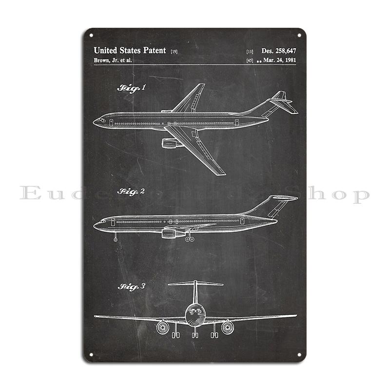Boeing 747 Marineblau Blaupause Antonov An-225 Buran AN 225 Mriya Flugzeug Metall Design Pub Plaketten Höhle Blechschild Poster
