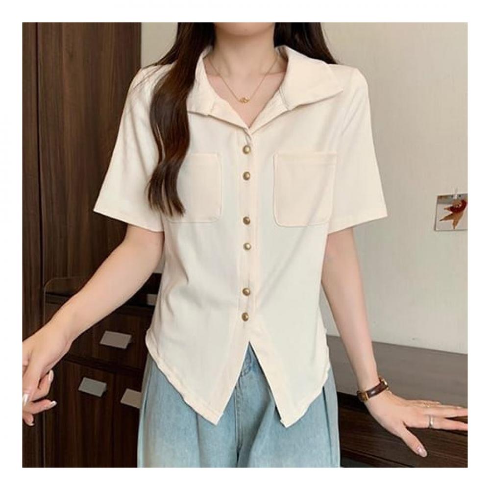 NaVaVa Women Elegant V Neck Collar Short sleeVe Blouse Nb2141