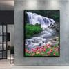 5D DIY Diamond Painting Cross Stitch Scenic Waterfall  Diamond Embroidery Mosaic Wall Art Home Decoration