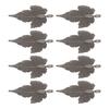 8pcs Maple Leaf Pendant DIY Handcraft Electroplating Leaf Jewelry Pendant for Earrings Necklaces Anklets Silver Black