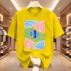 Feng Shui Minimalist Cartoon Printed Tshirt Unisex Unisex Flower Fish Loose Tshirt Casual Cotton Short Sleeved T Shirt Unisex Tops
