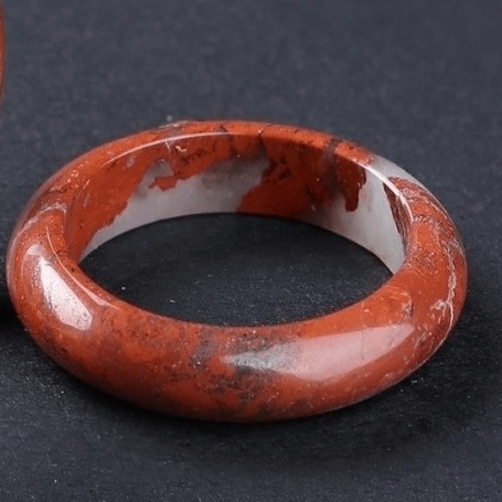 Obsidian Stone Crystal Stone Band Rings Natural Crystal Jewelry Finger Ring Minimalist Ring Women