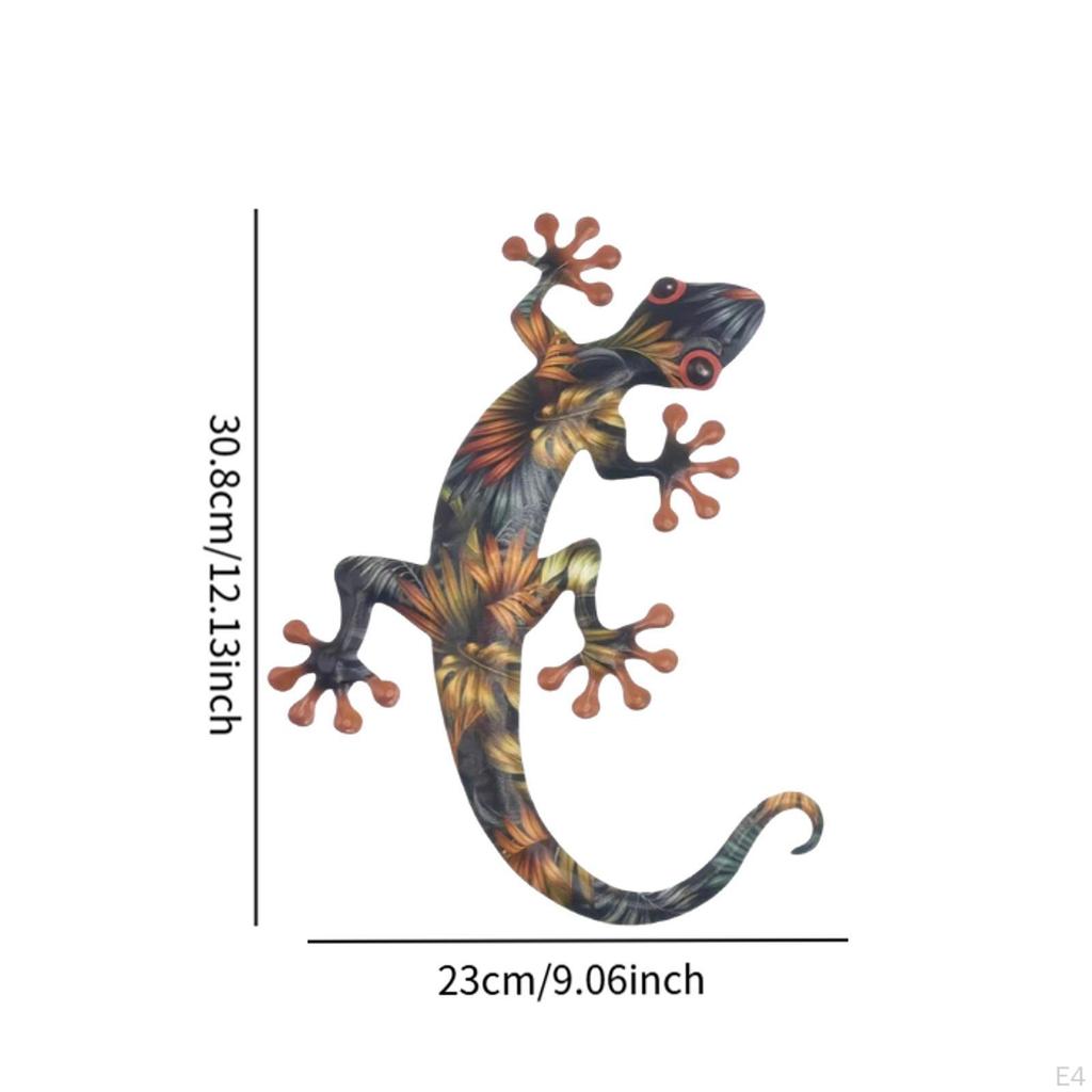 Animal Statues Metal Gecko Decor Gift for Home And Garden