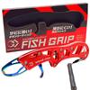 Wind Rise Fish Aluminum Fish Pistol-Shaped Grip, Rust-Resistant Titanium-Coated Grip, Ultra-Lightweight (Red)