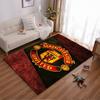 Χαλί με Λογότυπο Manchester United, Κόκκινο και Μαύρο Χαλί για Φιλάθλους Ποδοσφαίρου, Κατάλληλο για χρήση ως Αντιολισθητικό για Καθιστικό, Υπνοδωμάτιο, Καναπέδες