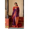 Royal Soft Lichi Silk Saree with Rich Pallu & All-Over Jacquard Work | Designer Party Wear Saree with Exclusive Jacquard Border Blouse