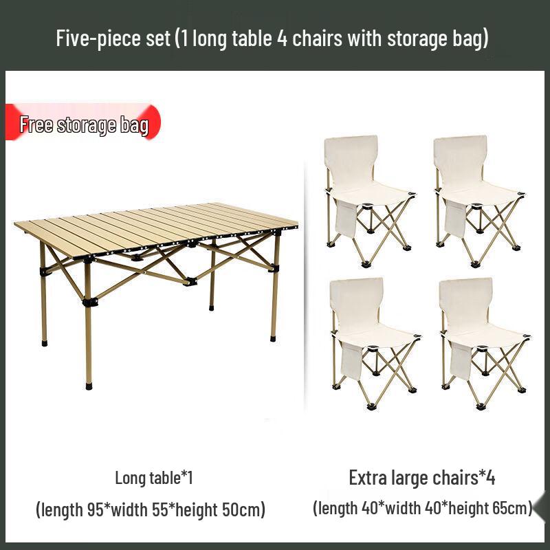 ZISIZ Portable Folding Outdoor Table Set