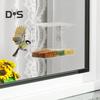 Window Birds Feeder with Suction Cups Clear Wildbird Feeder with Detachable Seeds Water Tray for Outdoor Birds Watching