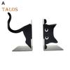 1 Pair Metal Bookends Whimsical Cat Design Decorative Bookends Rounded Edges Book Holders Office Library Decoration