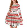 Girls' Princess Dress - Long Sleeve A-Line T-Shirt Dress Christmas Day