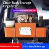 Car Seat Organizer with ABS Box & Tissue Holder. Double Storage for Snacks/Drinks. Easy Install, Durable Resin for All Cars