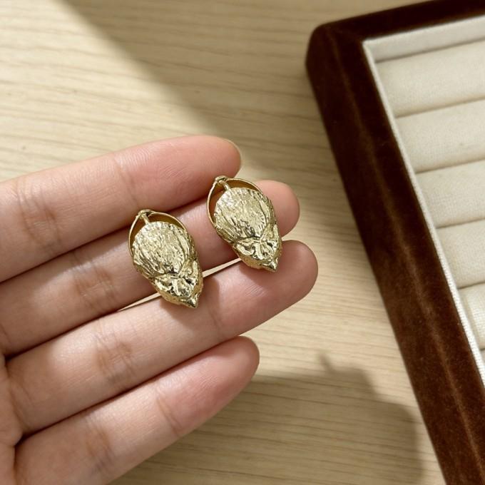 Гуочао Укун Текстурированная Серьга-Зажим Холодный Ветер Цитянь Дашэн Ретро Стиль Дизайн Серьги Серьги