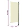 VidaXL Store Roulant d'Extérieur Ombre de Balcon Jardin Véranda Pergola Terrasse Résistant aux UV et à la Chaleur 100x270 cm 145939