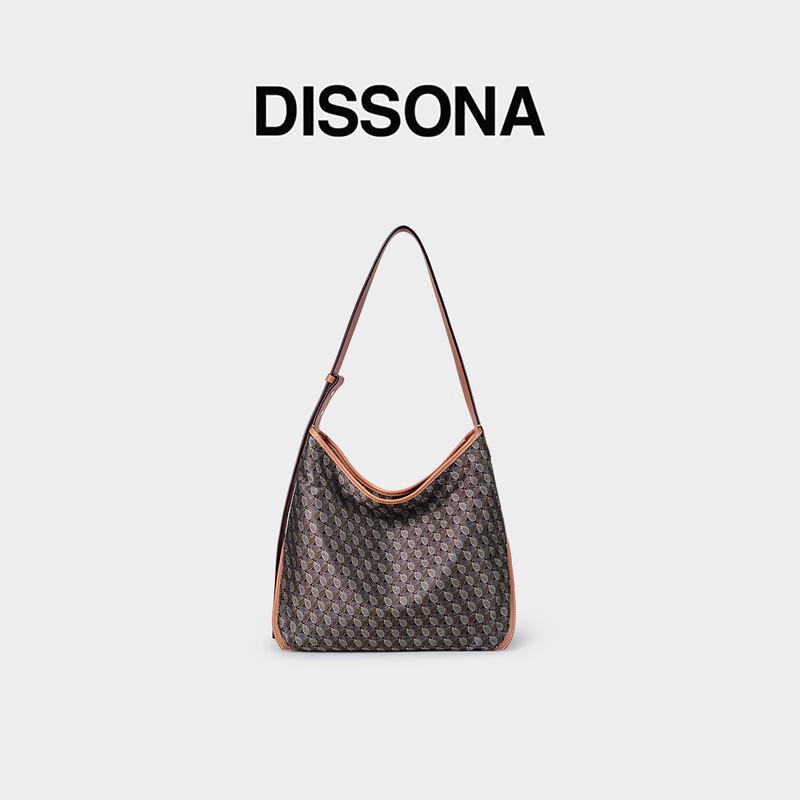 

DISSONA Monogram Hobo Shoulder Bag