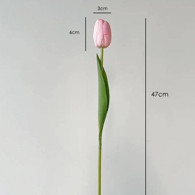 

3pcs Realistic Artificial Tulips Flowers Real Touch Artificial Tulips Bouquet Spring Decoration Flowers DIY Wedding Bouquet 3Pcs