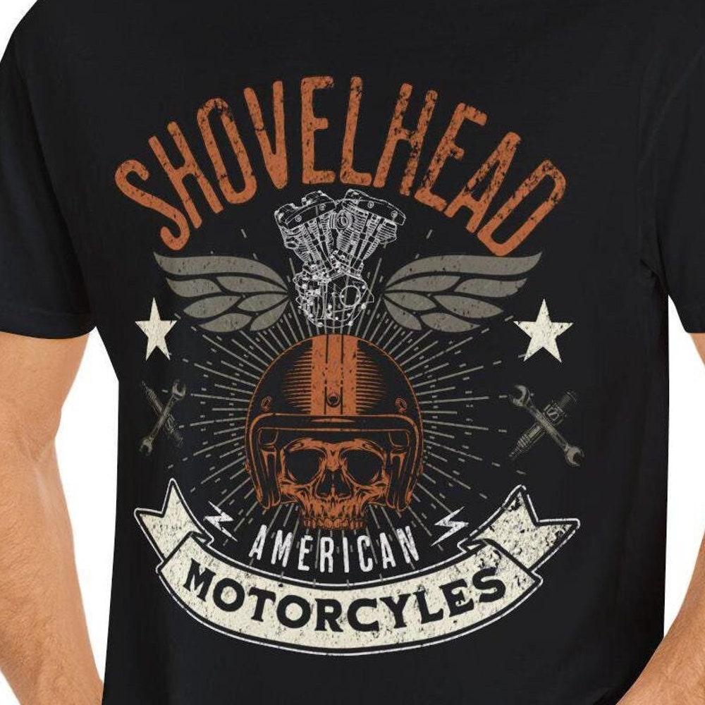 Vintage Shovelhead Motorcycle Tee, Retro Biker Shirt XXL