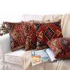 Red Moroccan ethnic pattern petal short plush pillowcase sofa cushion cover home decoration can be customized for you 40x40