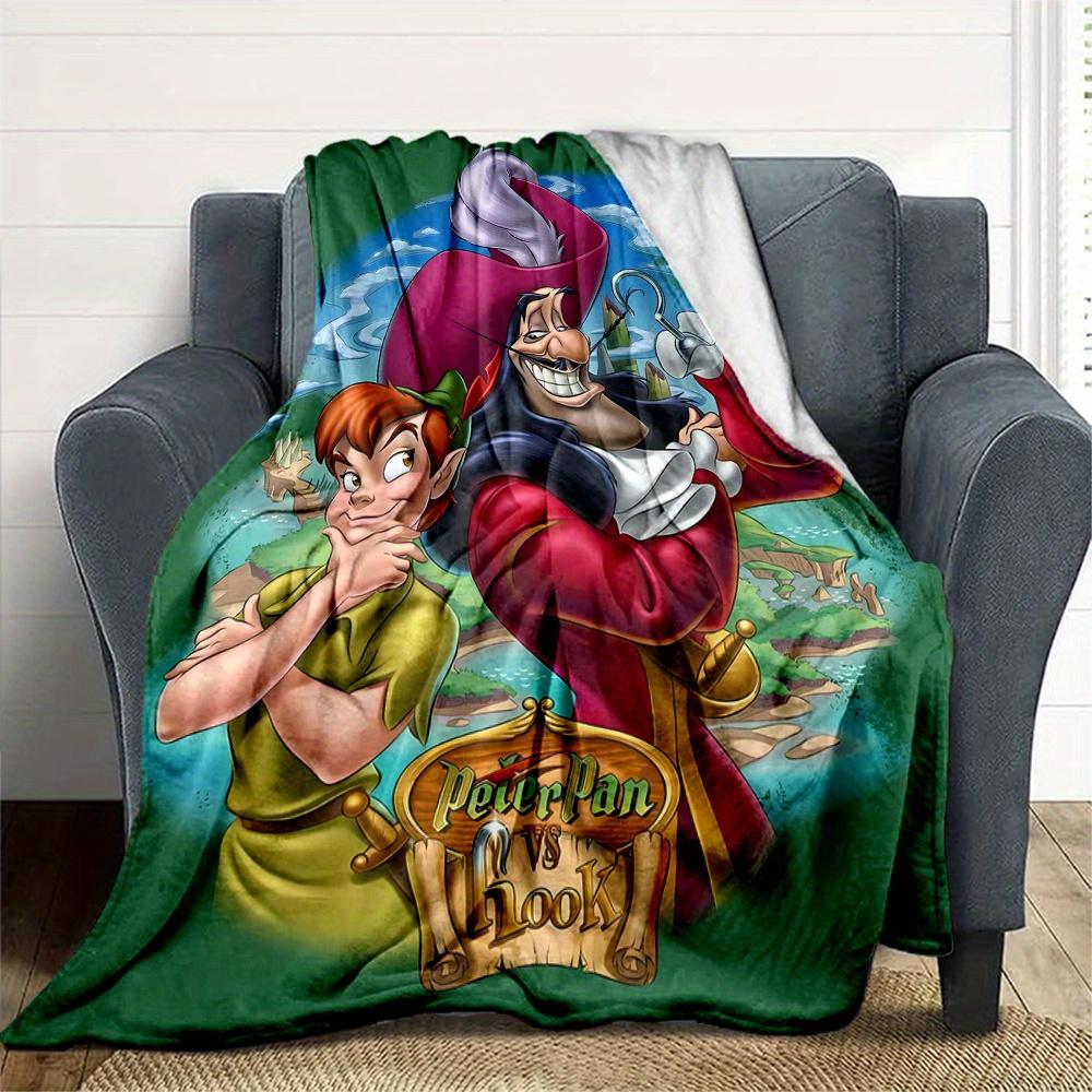 1 pezzo, Coperta Plaid Peter Pan & Uncino per Decorazione Stanza Regalo, Soggiorno, Viaggio, Campeggio, Coperte da Auto