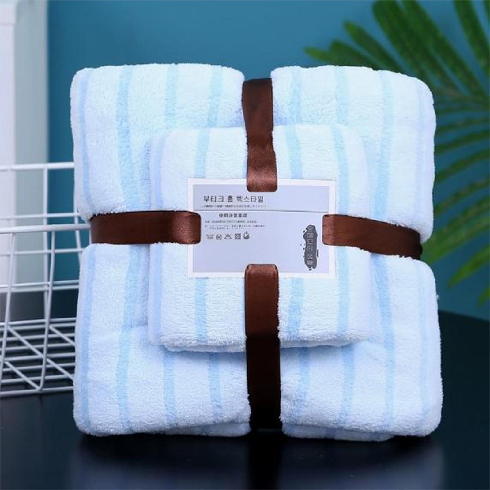 

Towel Bath Towel Set Thickened Absorbent Mother-in- Set Towel One Size синий