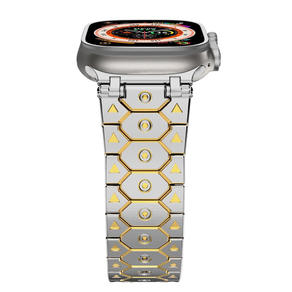 Titanium Color Stainless Steel Bracelet Strap For Apple Watch Ultra 2 49mm Series 10 46mm iWatch 9 8 7 SE 45 44 42 41 40 38mm