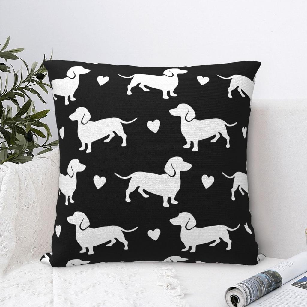 Dachshund Dixie Dog Lover Pillowcase Polyester Cushion Cover Gift Wiener Sausage Pillow Case Cover Home Square 4545cm