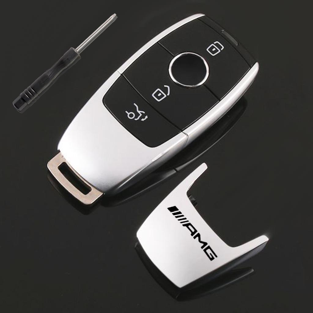 3D AMG Badge Key Cover Auto Remote Key Shell Refit Sticker For Mercedes Benz GLE GLA GLB GLS Class W447 W221 W204 W205 W168 W177