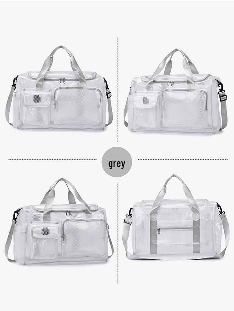 Clear Waterproof Beach Bag: Large Capacity, Lightweight, Versatile Travel & Sports Tote