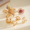 European and American oil dripping irregular lines open ring light luxury high-end ring personality temperament jewelry