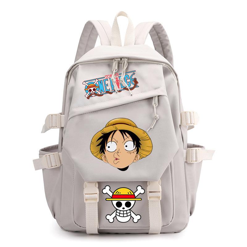 One Piece King Printed Backpack Elementary School Students Junior High School Students High School Students Large Capacity School Bag