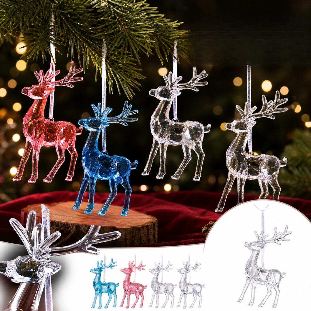 3D Acrylic Shape Hanging Ornament for Christmas Tree Holiday Decor