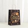 Gift Bag Handle Kraft Bag Christmas Bag Gold For Holiday Event Festive