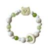 New Arrival: Ceramic Biscuit Kitten Beaded Bracelet - Versatile and Fresh