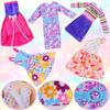 Girl Doll Clothes and Accessories Girl Doll Closet Wardrobe with Clothes, Dresses, Shoes and Other Girl Doll Stuff for 11.5 Inch Girl Doll Clothes as