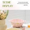 ZISIZ Strawberry Ceramic Double-Handle Bowl 3-Piece Set