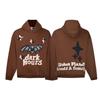 Unisex Broken Planet Print Velvet Hoodie - Trendy & Casual