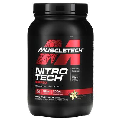 Nitro Tech, Lipt, Proteine Ultimate + Formula per la Perdita di Peso, French Vanilla Swirl, 2 libbre (907 grammi)