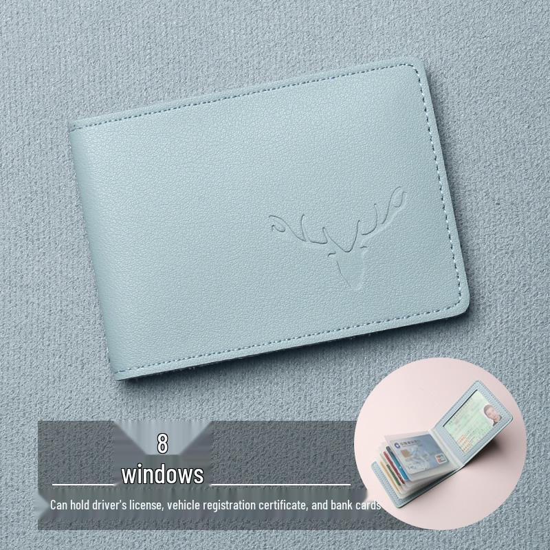 Men's 2025 Style Two-in-One Motor Vehicle License Leather Cover and Card Holder