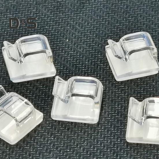 60Pcs Adhesive Cord Organizer Hooks Sticky Wire Holders Mini Size Multipurpose Transparent Cable Management Clips