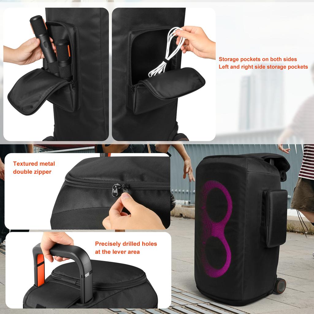 Pentru JBL PartyBox 520 Husă de Praf din Plasă Rezistentă la Uzură Îngroșată Nylon Geantă de Depozitare Difuzor Călătorie în Aer Liber Carcasă de Protecție Anti-Zgârieturi