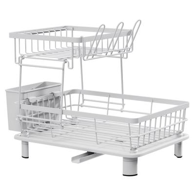 LAB Drainer with Coating Capacity and Movable Drainage System for Proper Drainage Over the Sink Dish Drainer with Chopstick Holder [AP Official]