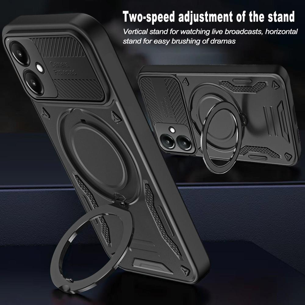 For Samsung Galaxy A07 4G Magnetic Case Shockproof TPU + PC Phone Back Cover with Kickstand