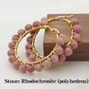 Crystal Earring For Women Boho Jewelry Trendy Natural Stone Pearl Jewellery Bohemian Ear Ring Gold Circle Hoop Earrings
