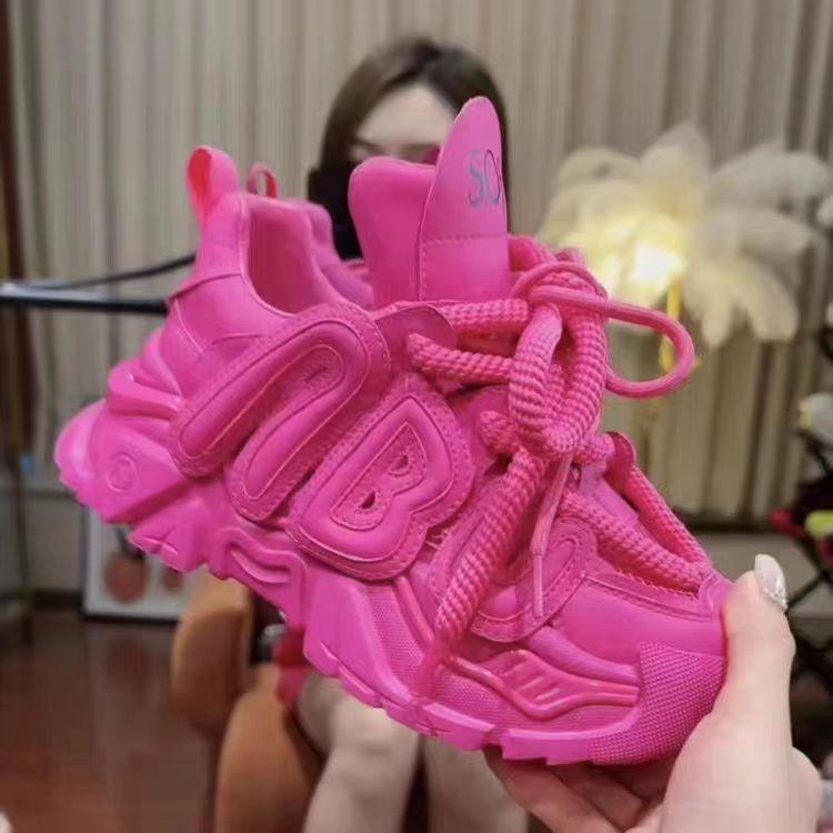 

Обувь женская осенне-зимняя новая увеличивающая рост на толстой подошве маффины спортивная обувь повседневная обувь 39 красный