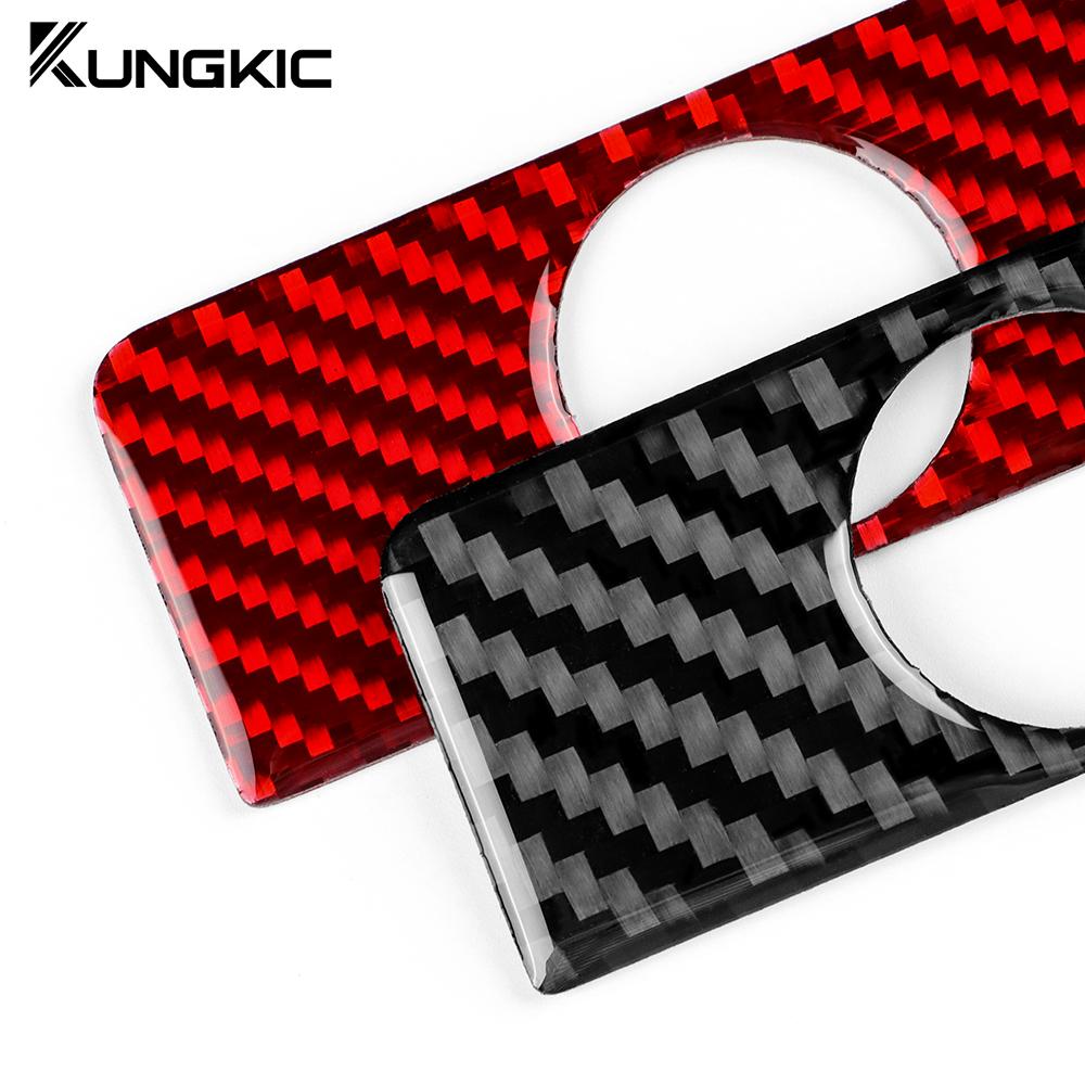 Real Soft Carbon Fiber For Honda Accord 2013 2014 2015 2016 2017 LHD Car Headlight Switch Key Frame Interior Trim Accessories