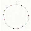 Colorful Round Diamond Rainbow Clavicle Necklace for Women - High-End, Versatile, and Stylish