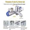 Robinet pour machine à laver Anica Enjoy 3 voies en acier inoxydable